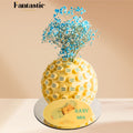 Large Ball of Name Printed White Chocolate - Blue/Pink (9) - Fantastic Chocolate