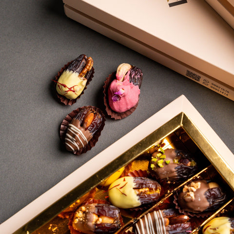 Luxury Medjool Date Box with Arabic Fillings - Fantastic Chocolate