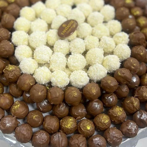 Mini White & Brown Truffle Balls Tray - Fantastic Chocolate