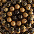 Round Gold Tray of Black and Gold Marble Chocolate - Fantastic Chocolate