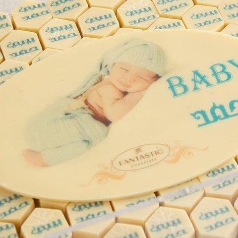 Box of Name Printed Hexagon Shaped Chocolate - Fantastic Chocolate