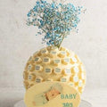 Large Ball of Name Printed White Chocolate - Blue/Pink - Fantastic Chocolate