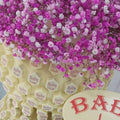 Large Ball of Name Printed White Chocolate - Blue/Pink - Fantastic Chocolate