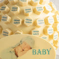 Large Ball of Name Printed White Chocolate - Blue/Pink - Fantastic Chocolate