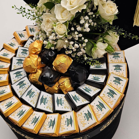 Black Graduation Cap Chocolate Box - Fantastic Chocolate