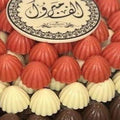 Crystal Tray of 4 Color Chocolates - Fantastic Chocolate