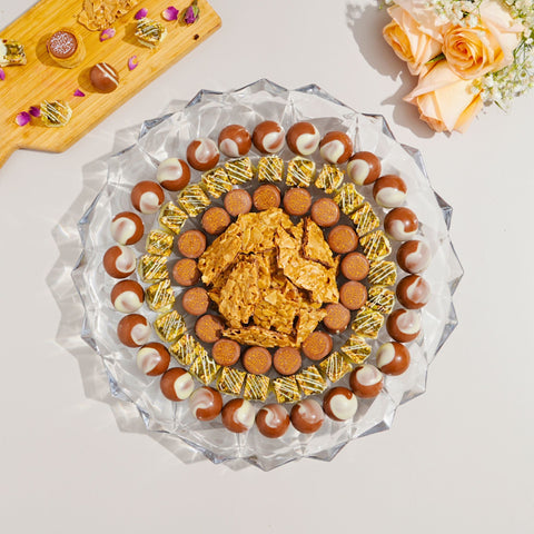 Round Mixed Chocolate Plate - Fantastic Chocolate