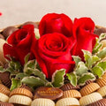 Round Tray of Chocolate with Flowers - Fantastic Chocolate