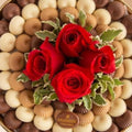 Round Tray of Chocolate with Flowers - Fantastic Chocolate