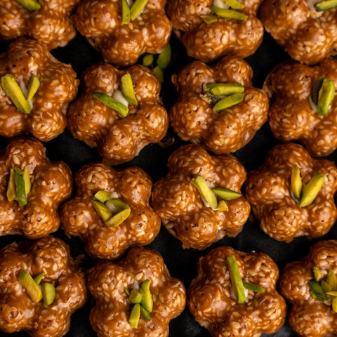 Sesame Brittle with Rahash and Date Molasses - Fantastic Chocolate