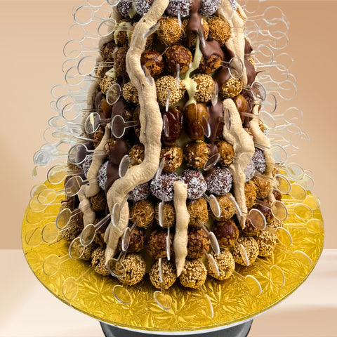 Tower of Dates Coated with Various Flavors (40) - Fantastic Chocolate