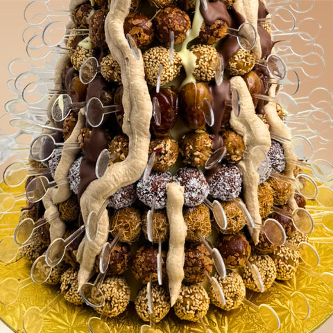 Tower of Dates Coated with Various Flavors (40) - Fantastic Chocolate