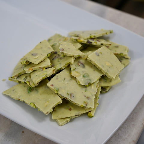 White Chocolate Slices with Pistachio - Fantastic Chocolate
