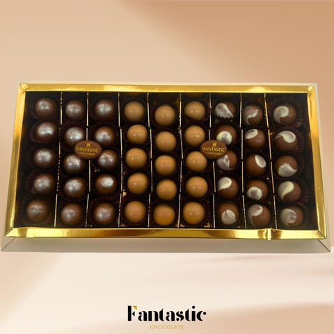 White Happiness Box of Mini Chocolate Bites - Fantastic Chocolate