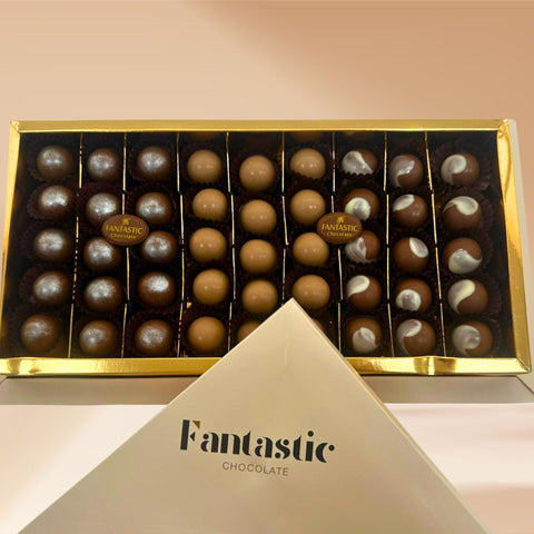 White Happiness Box of Mini Chocolate Bites - Fantastic Chocolate