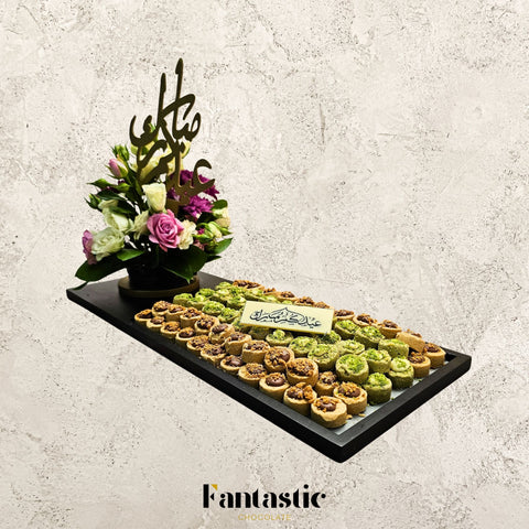 Wooden Tray of Mixed Ghraiba - Fantastic Chocolate